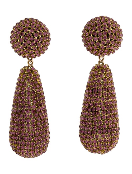Deepa Gurnani Emely Crystal Drop Earrings