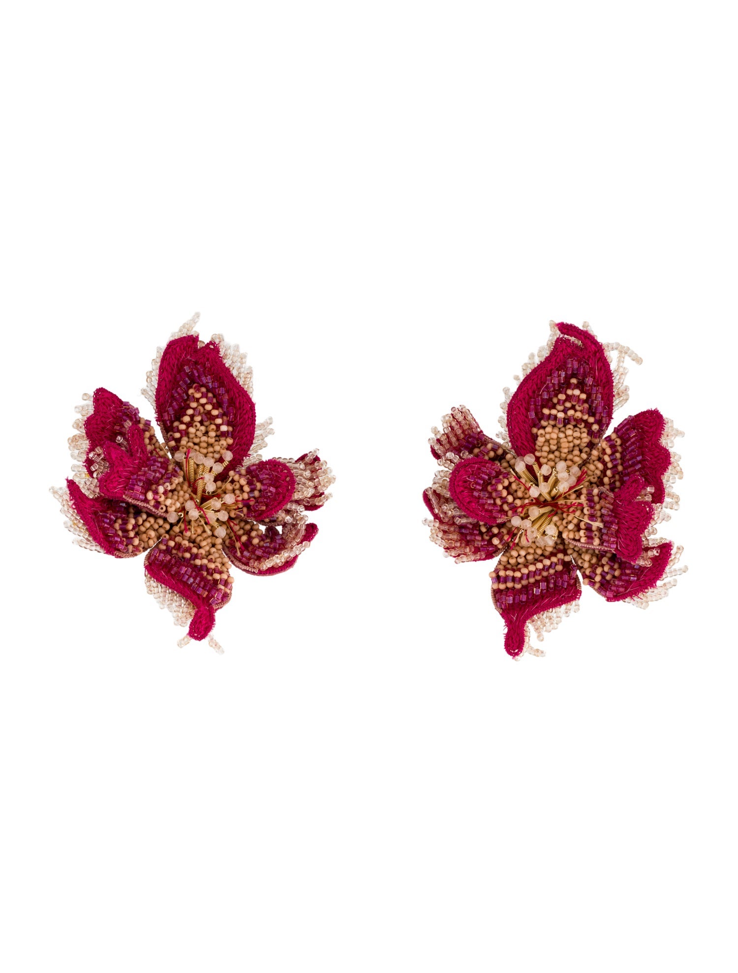 Deepa Gurnani Azealia Beaded Floral Drop Earrings