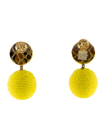 Deepa Gurnani Bead Nica Ball Drop Earrings