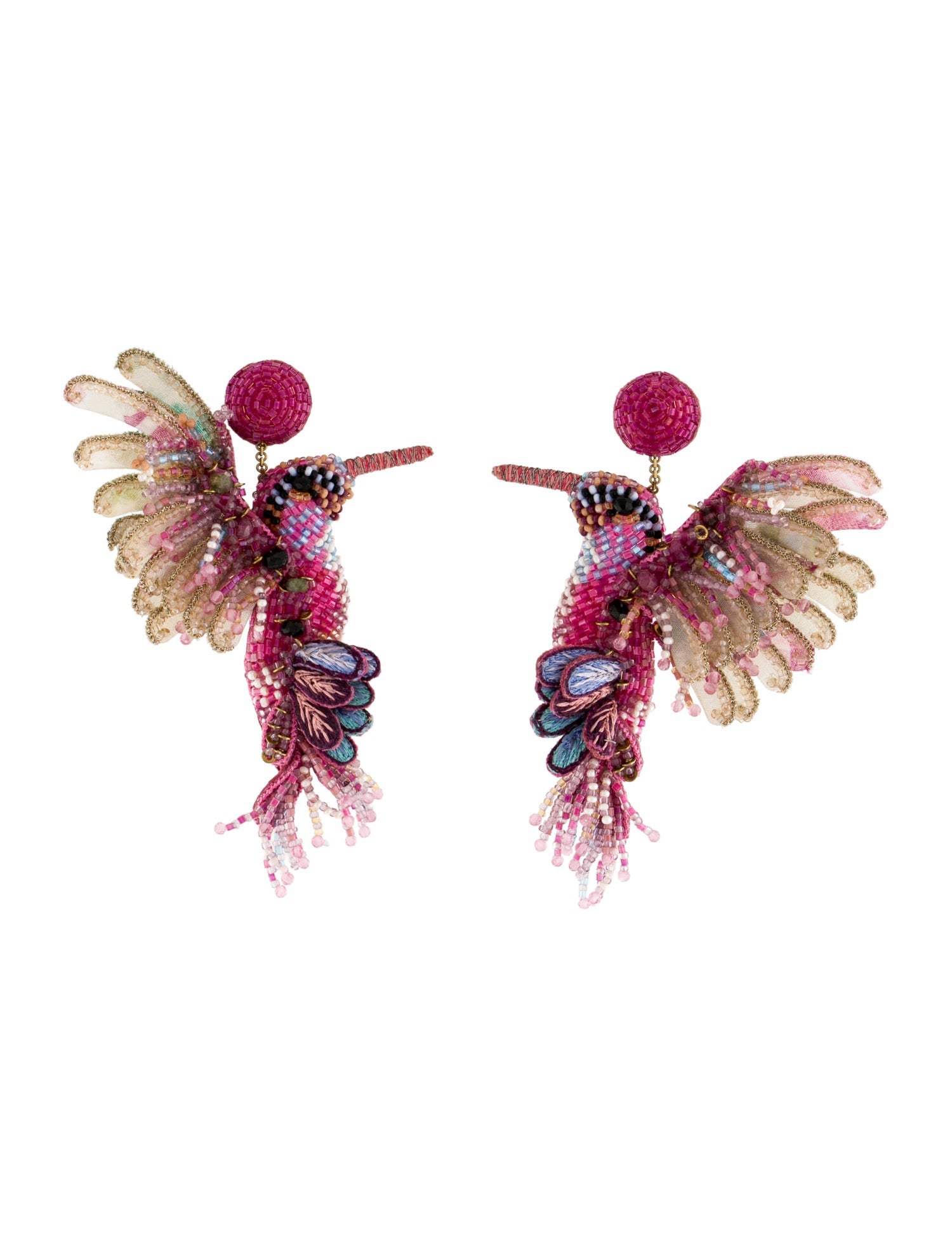 Deepa Gurnani Hummingbird Drop Earrings