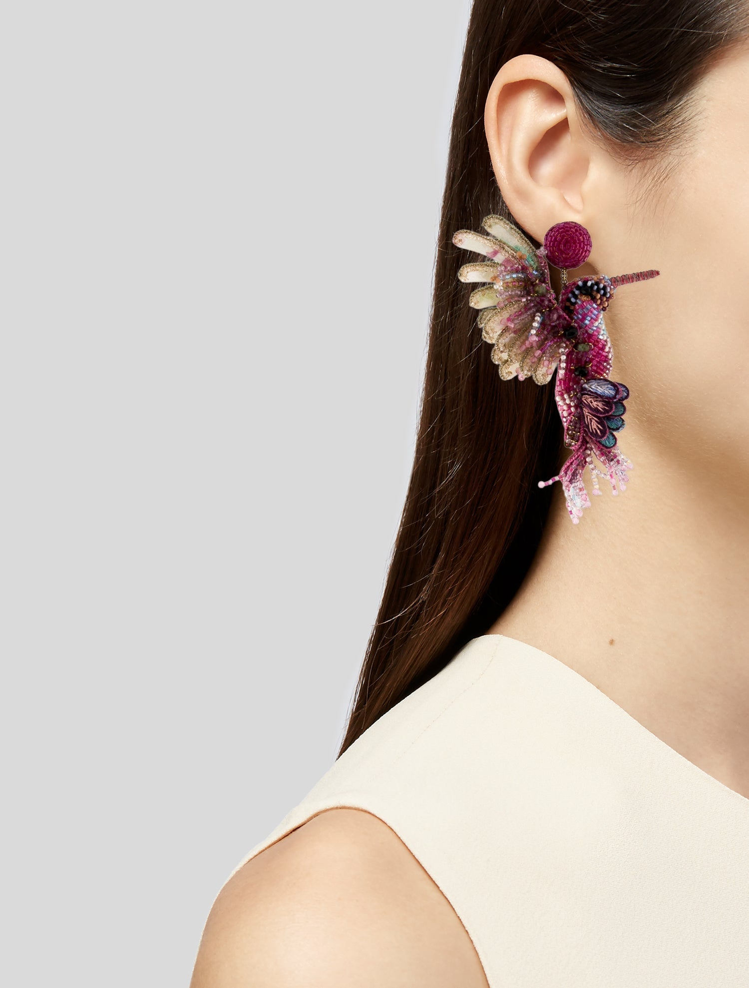 Deepa Gurnani Hummingbird Drop Earrings