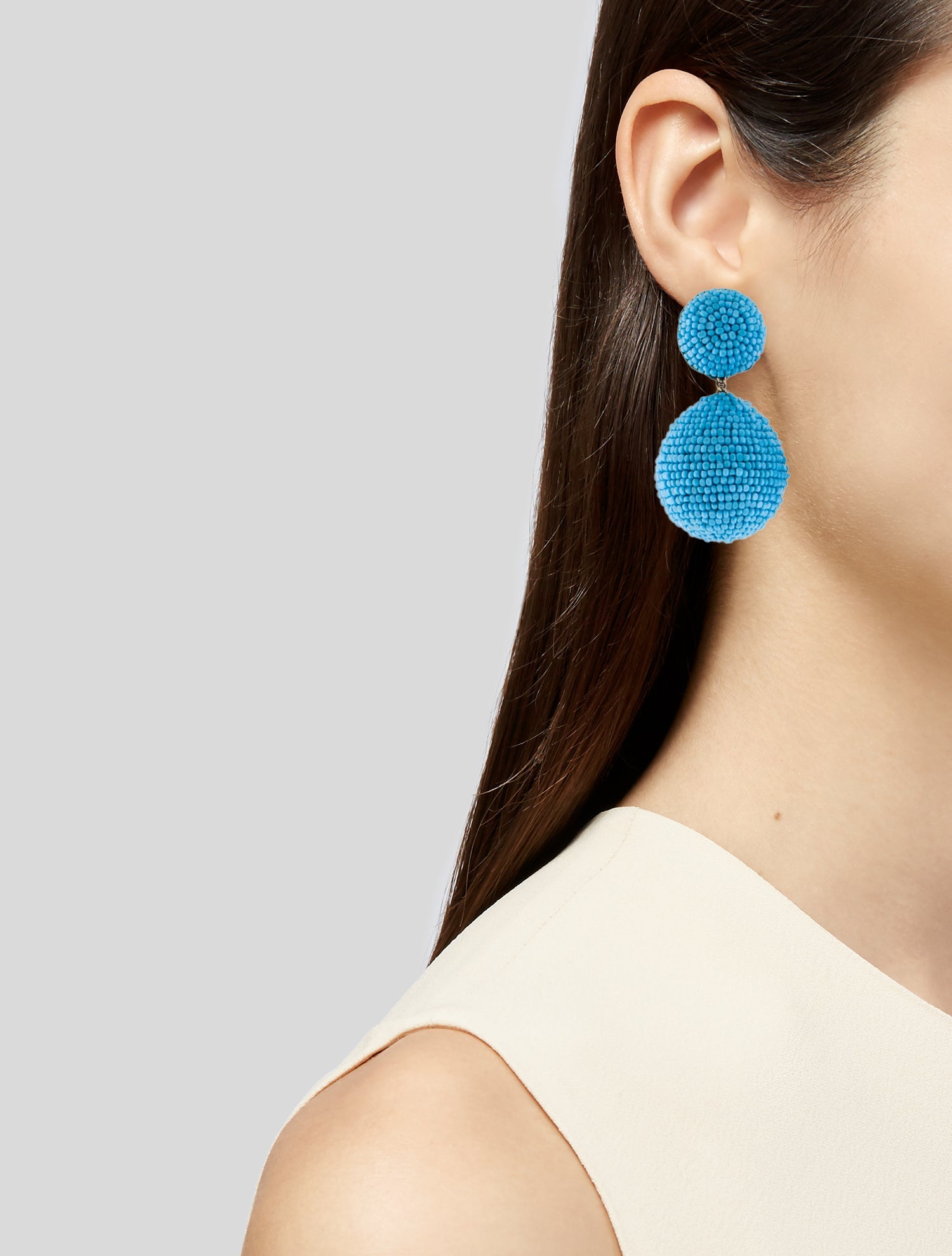 Deepa Gurnani Beaded Ball Drop Earrings