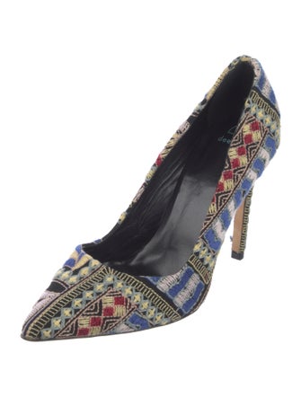 Dee Keller Printed Embroidered Accent Pumps