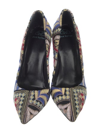 Dee Keller Printed Embroidered Accent Pumps