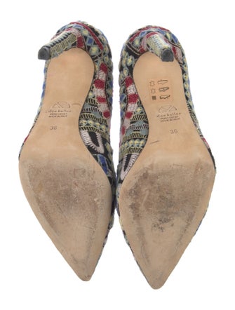 Dee Keller Printed Embroidered Accent Pumps