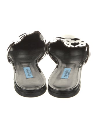 Dee Keller Patent Leather Lasercut Accents Mules