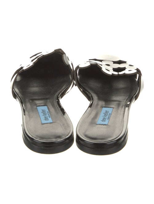 Dee Keller Patent Leather Lasercut Accents Mules