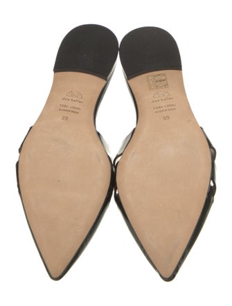Dee Keller Patent Leather Lasercut Accents Mules