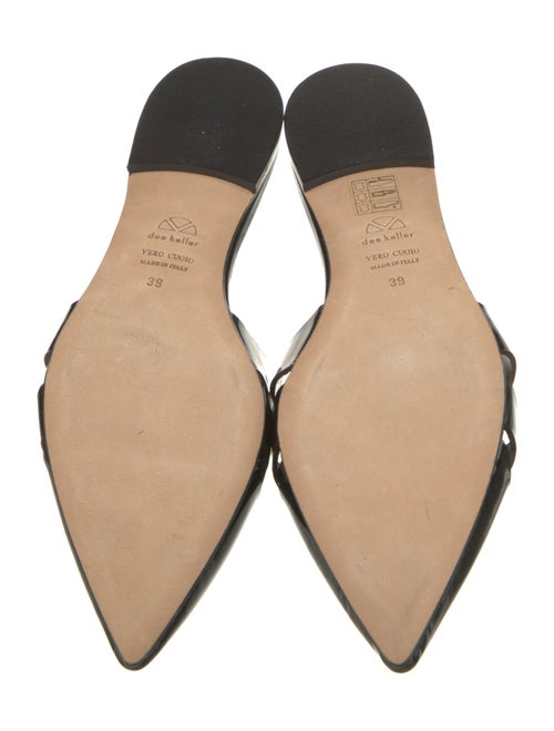 Dee Keller Patent Leather Lasercut Accents Mules