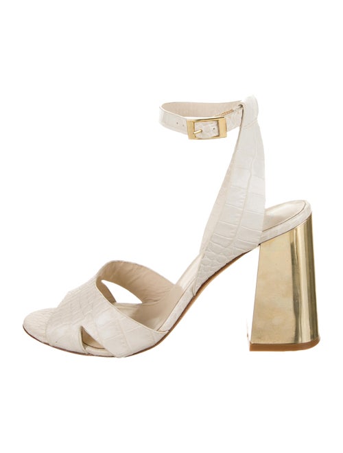 Dee Keller Embossed Leather Sandals