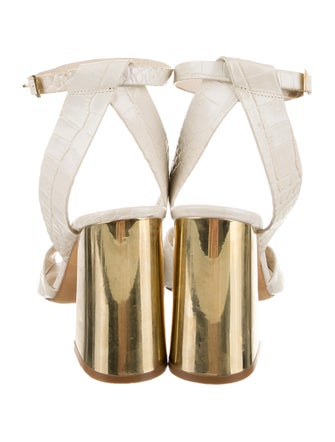 Dee Keller Embossed Leather Sandals