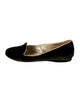 Dee Keller Velvet Leather Trim Embellishment Loafers