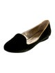 Dee Keller Velvet Leather Trim Embellishment Loafers