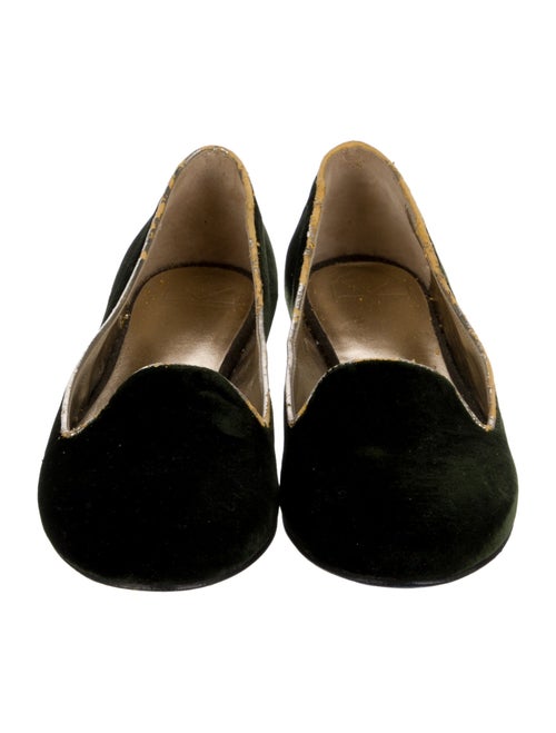 Dee Keller Velvet Leather Trim Embellishment Loafers