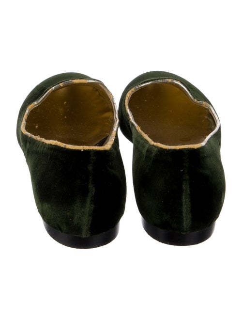 Dee Keller Velvet Leather Trim Embellishment Loafers