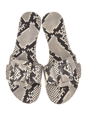 Definery Snakeskin Animal Print Slides