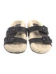 Definery Leather Animal Print Slides