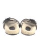 Definery Leather Animal Print Slides