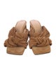 Dear Frances Suede Bow Accents Slides