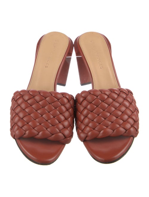 Dear Frances Leather Braided Accents Slides
