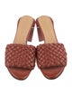 Dear Frances Leather Braided Accents Slides