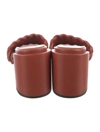 Dear Frances Leather Braided Accents Slides