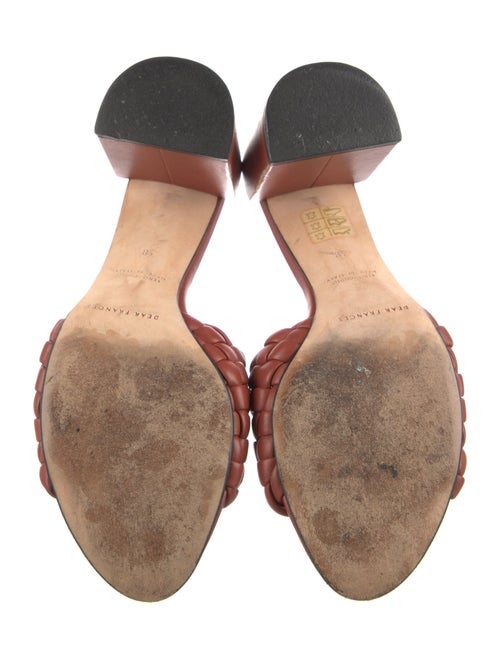 Dear Frances Leather Braided Accents Slides