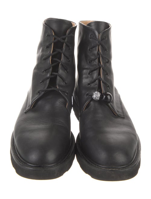 Dear Frances Leather Combat Boots