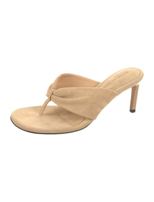 Dear Frances Suede Leather Trim Embellishment Slides