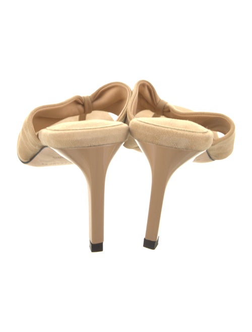 Dear Frances Suede Leather Trim Embellishment Slides