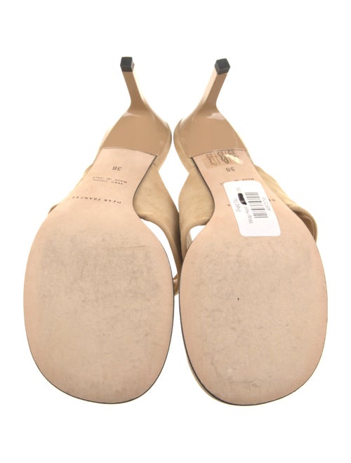 Dear Frances Suede Leather Trim Embellishment Slides