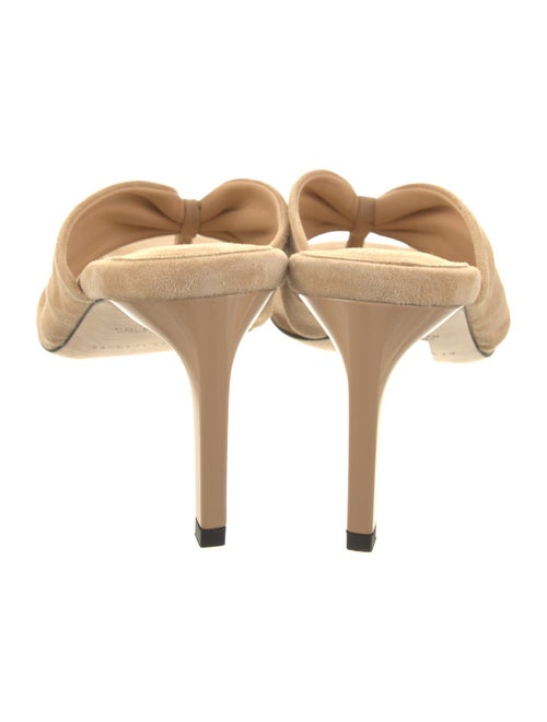 Dear Frances Suede Leather Trim Embellishment Slides