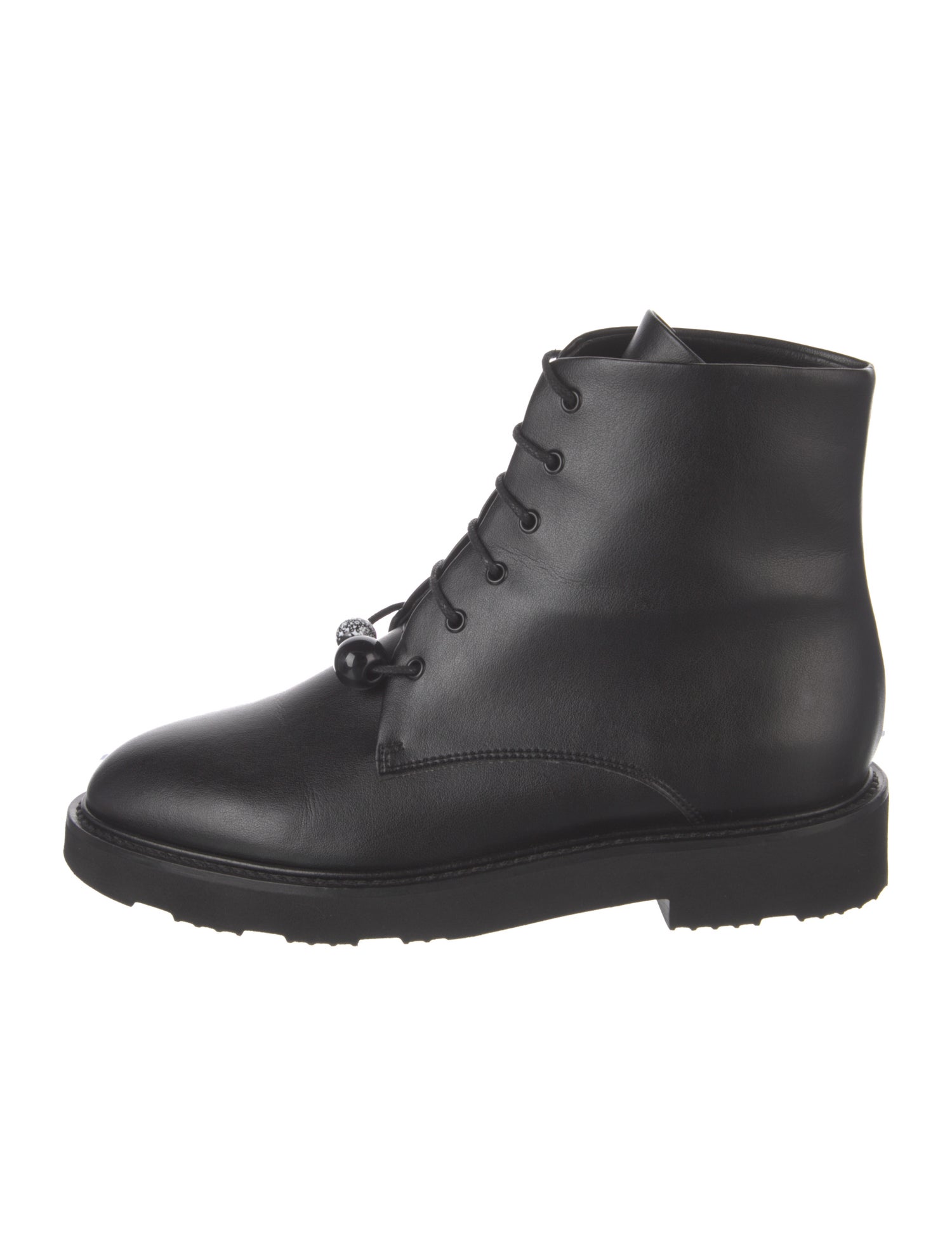 Dear Frances Leather Combat Boots