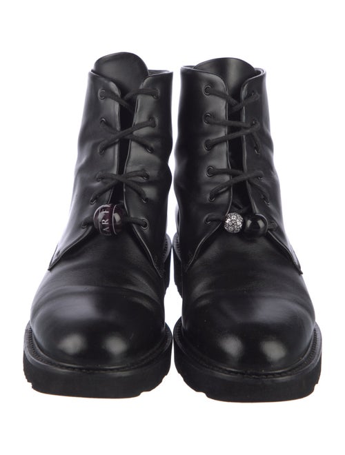 Dear Frances Leather Combat Boots