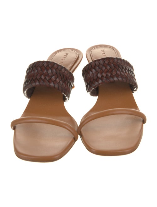 Dear Frances Leather Braided Accents Slides