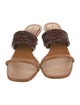 Dear Frances Leather Braided Accents Slides