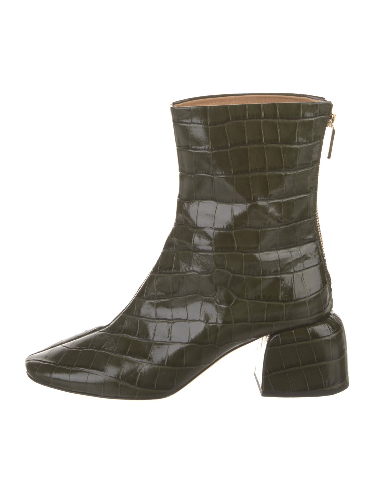 Dear Frances Embossed Leather Animal Print Boots