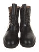Dear Frances Leather Beaded Accents Combat Boots