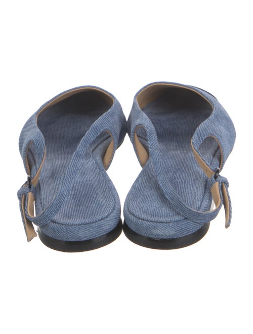 Dear Frances Denim Colorblock Pattern Slingback Flats