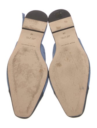 Dear Frances Denim Colorblock Pattern Slingback Flats