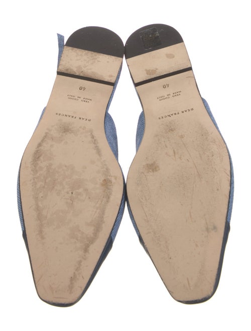Dear Frances Denim Colorblock Pattern Slingback Flats