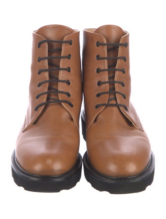 Dear Frances Leather Combat Boots
