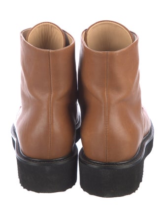 Dear Frances Leather Combat Boots