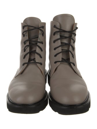 Dear Frances Leather Combat Boots