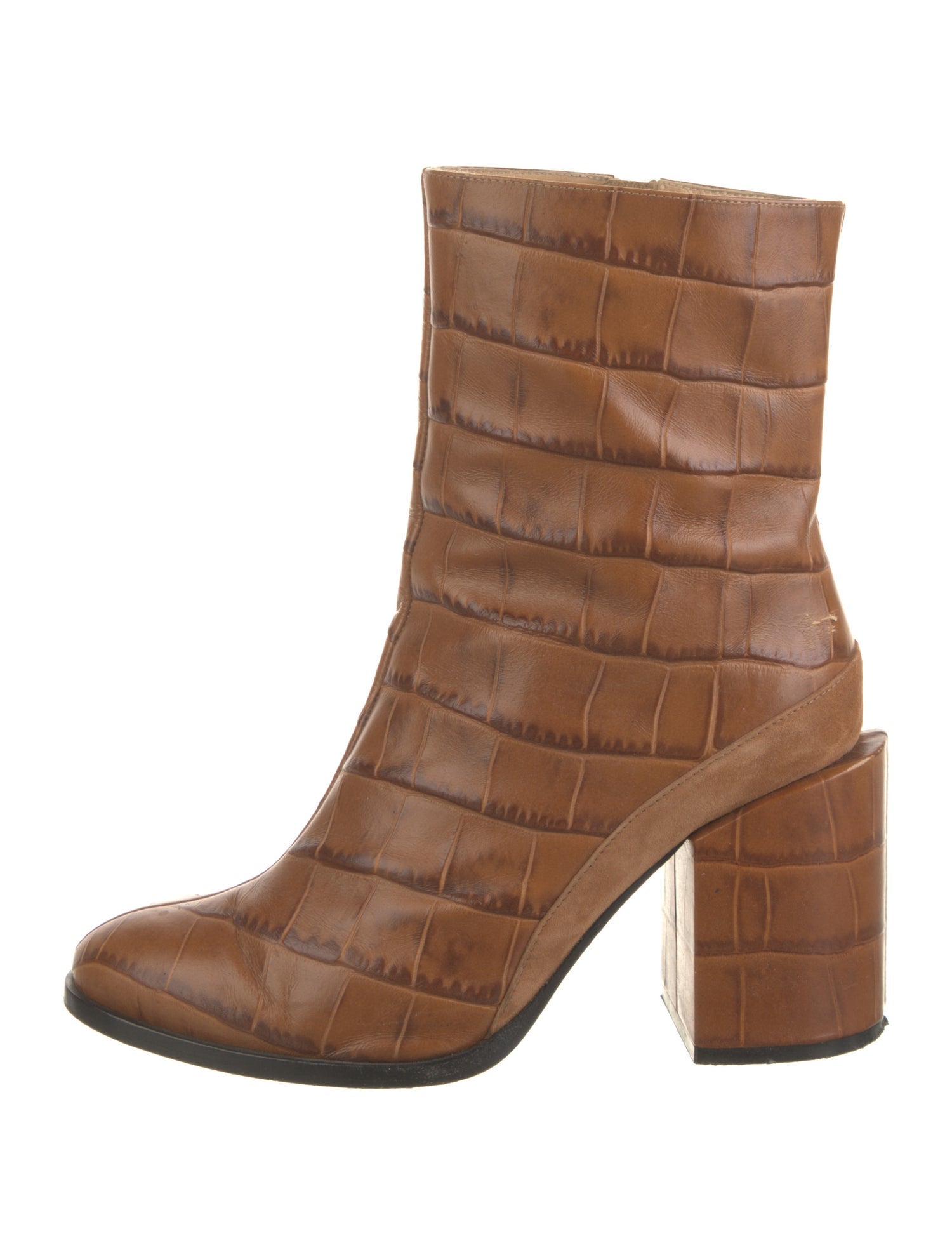 Dear Frances Leather Printed Boots