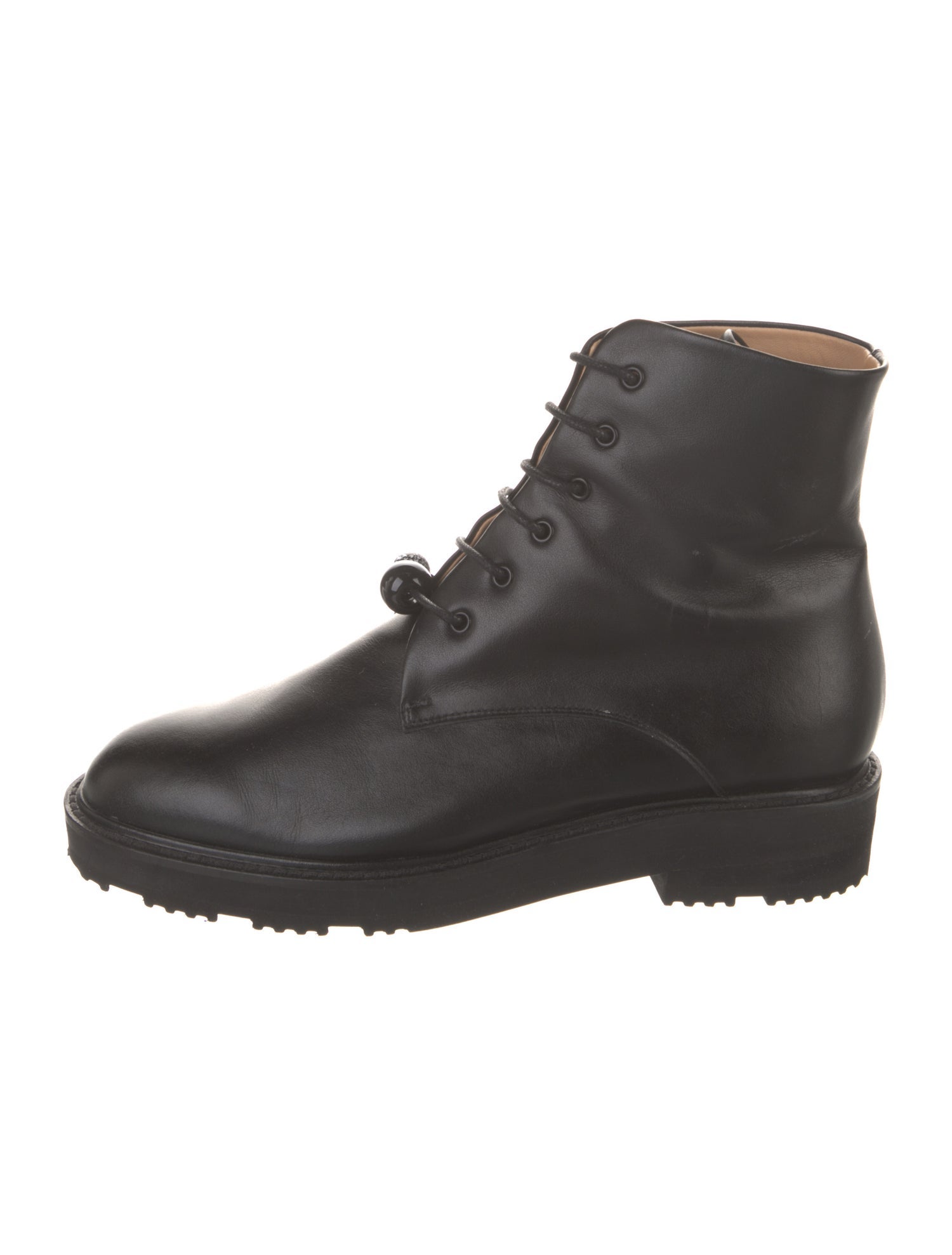 Dear Frances Leather Combat Boots