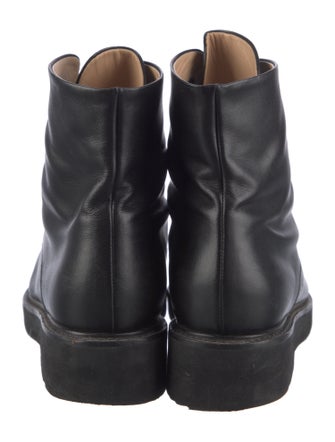 Dear Frances Leather Combat Boots