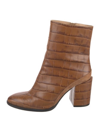 Dear Frances Embossed Leather Boots