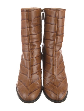 Dear Frances Embossed Leather Boots