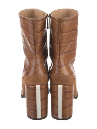 Dear Frances Embossed Leather Boots